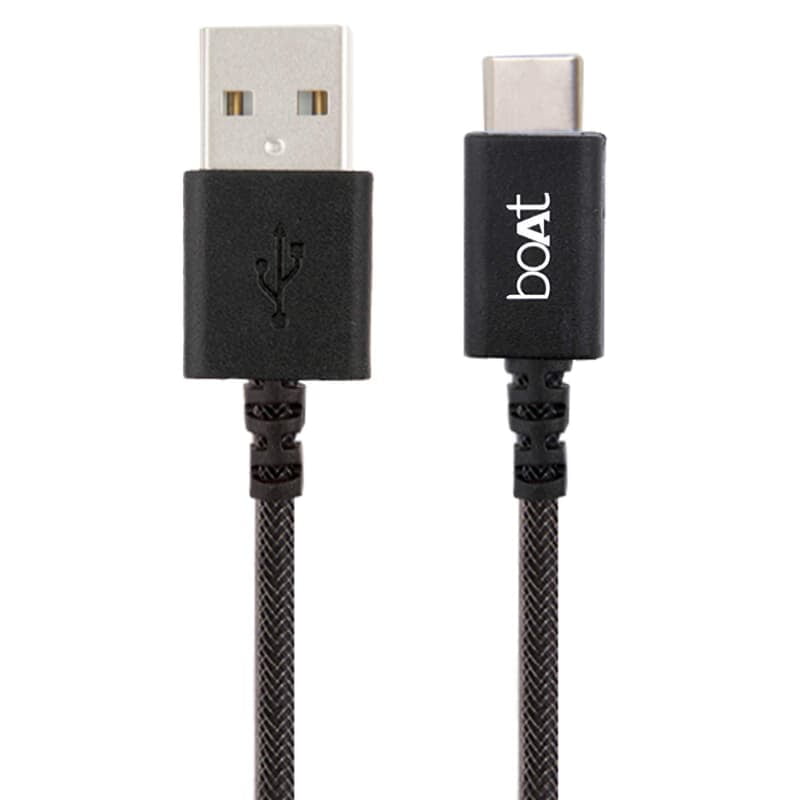 boAt A400 2M USB Type C Cable Black boAt A400 2M USB Type C Cable Black