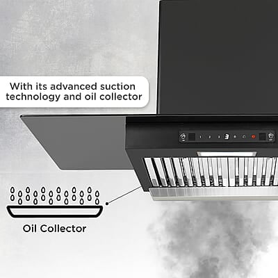 Faber 90cm 1200 m3/hr, Autoclean Chimney Baffle Filter Italian design - Made in India