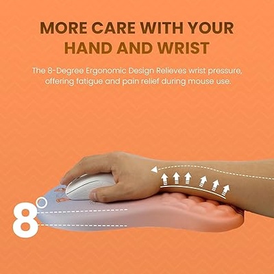 Portronics Comfipad Wrist Rest Mouse Pad with Soft Foam Cushion, Ergonomic Design, Wrist Support, Pain Relief, Non-Slip Base, Mousepad for Gaming, Laptop, PC, Computer Portronics Comfipad Wrist Rest Mouse Pad with Soft Foam Cushion, Ergonomic Design, Wrist Support, Pain Relief, Non-Slip Base, Mousepad for Gaming, Laptop, PC, Computer