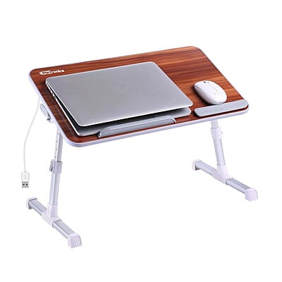 Portronics My Buddy Plus Adjustable Laptop Table with built-in USB Cooling Fan, Foldable Legs, Adjustable Angle