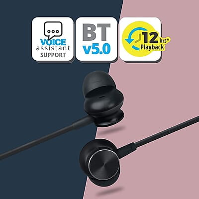 ZEBRONICS Zeb-Slinger in Ear Wireless Neckband Earphone Supporting Bluetooth 5.0, Up to 12 Hours Playback, Voice Assistant, for All iPhones/Smartphones/Tablets ZEBRONICS Zeb-Slinger in Ear Wireless Neckband Earphone Supporting Bluetooth 5.0, Up to 12 Hours Playback, Voice Assistant, for All iPhones/Smartphones/Tablets