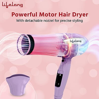 Lifelong Hair Dryer Hair Dryer For Women & Men, 2100 Watts 2 Speed and 2 Temprature Setting