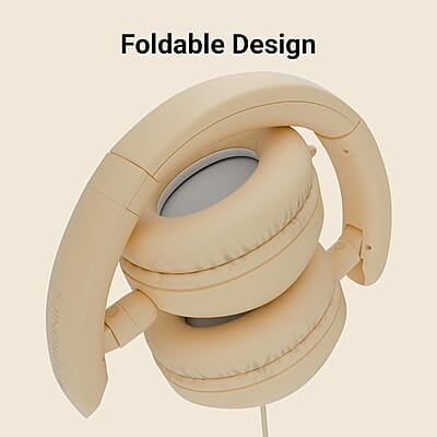 Zebronics BOOM Wired Headphone, Over Ear, in-Line MIC, Foldable, 1.5 meter Cable, for 3.5mm (Mobile | Tablet | Laptop | MAC), Soft Cushion, 40mm Drivers