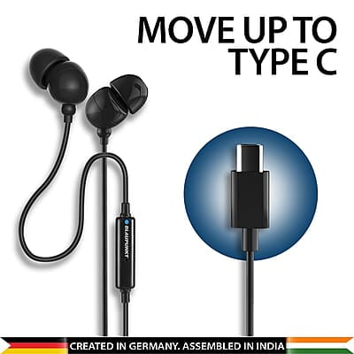 Blaupunkt EM06 in-Ear Type C Wired Earphone with Mic and Deep Bass HD Sound Mobile Headset with Noise Isolation