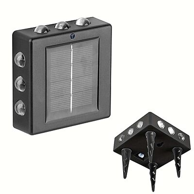 Square Crab 12 Led All Side Solar Light LED Wall Lights Solar Powered, Porch Light, Outdoor Square Crab 12 Led All Side Solar Light LED Wall Lights Solar Powered, Porch Light, Outdoor