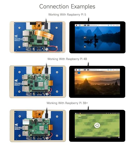 7inch Capacitive Touch Display for Raspberry Pi, DSI Interface, 800×480