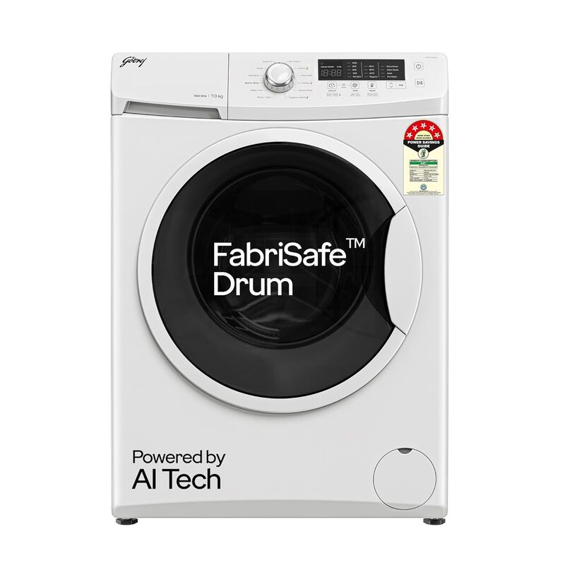 Godrej 7 Kg 5 Star, With AI Tech, I-Sense Technology Fully-Automatic Front Load Washing Machine