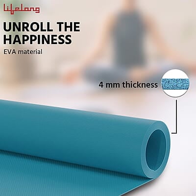 Lifelong Yoga mat for Women & Men EVA Material 4mm Anti-Slip Yoga Mat for Gym Workout Lifelong Yoga mat for Women & Men EVA Material 4mm Anti-Slip Yoga Mat for Gym Workout