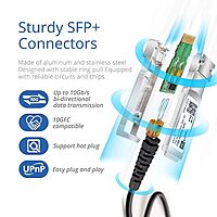 7m (23ft) 10G SFP+ Passive Direct Attach Copper Twinax Cable 24AWG for FS Switches 7m (23ft) 10G SFP+ Passive Direct Attach Copper Twinax Cable 24AWG for FS Switches
