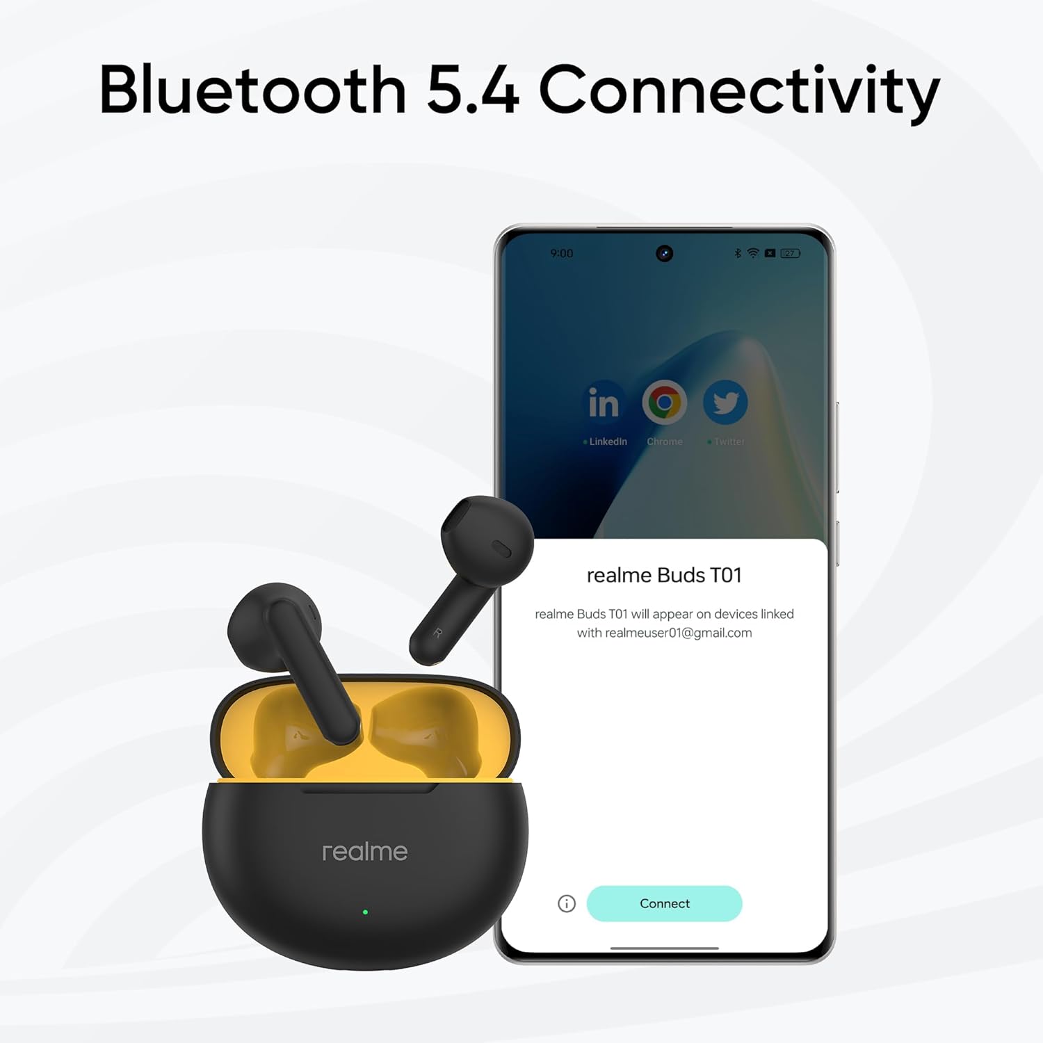 realme Buds T01 Truly Wireless in-Ear Earbuds with AI ENC for Calls, 13mm Dynamic Driver, Upto 28Hrs Battery,88mm Latency,Bluetooth V5.4 & Google Fast Pair (Black) realme Buds T01 Truly Wireless in-Ear Earbuds with AI ENC for Calls, 13mm Dynamic Driver, Upto 28Hrs Battery,88mm Latency,Bluetooth V5.4 & Google Fast Pair (Black)