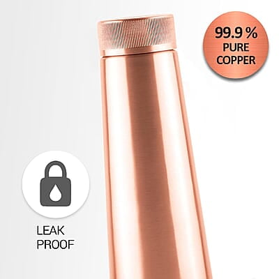 MILTON Copper Delight 1000 Water Bottle, 915 ml, 1 Piece, Copper