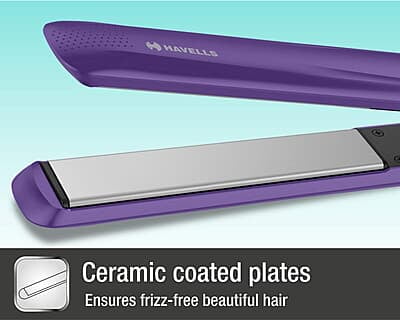Havells HS4101 Ceramic Plates Fast Heat up Hair Straightener, Straightens & Curls, Suitable for all Hair Types Havells HS4101 Ceramic Plates Fast Heat up Hair Straightener, Straightens & Curls, Suitable for all Hair Types