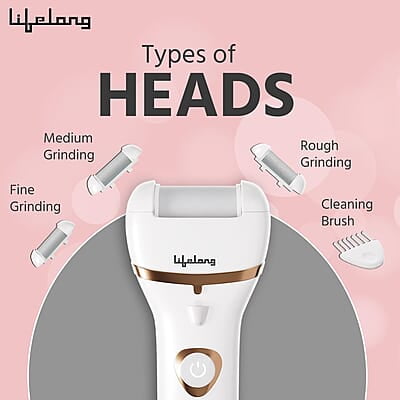 Lifelong Callus Remover for Feet with Pedicure Kit, Callus Remover For Feet Electronic, CallusRemover, 3 Roller Heads, 2 Speeds & Rechargeable Battery Lifelong Callus Remover for Feet with Pedicure Kit, Callus Remover For Feet Electronic, CallusRemover, 3 Roller Heads, 2 Speeds & Rechargeable Battery