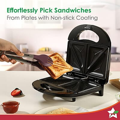 Wonderchef Ultima Sandwich Maker 800 Watt LED indicator Non-stick Coated Plates