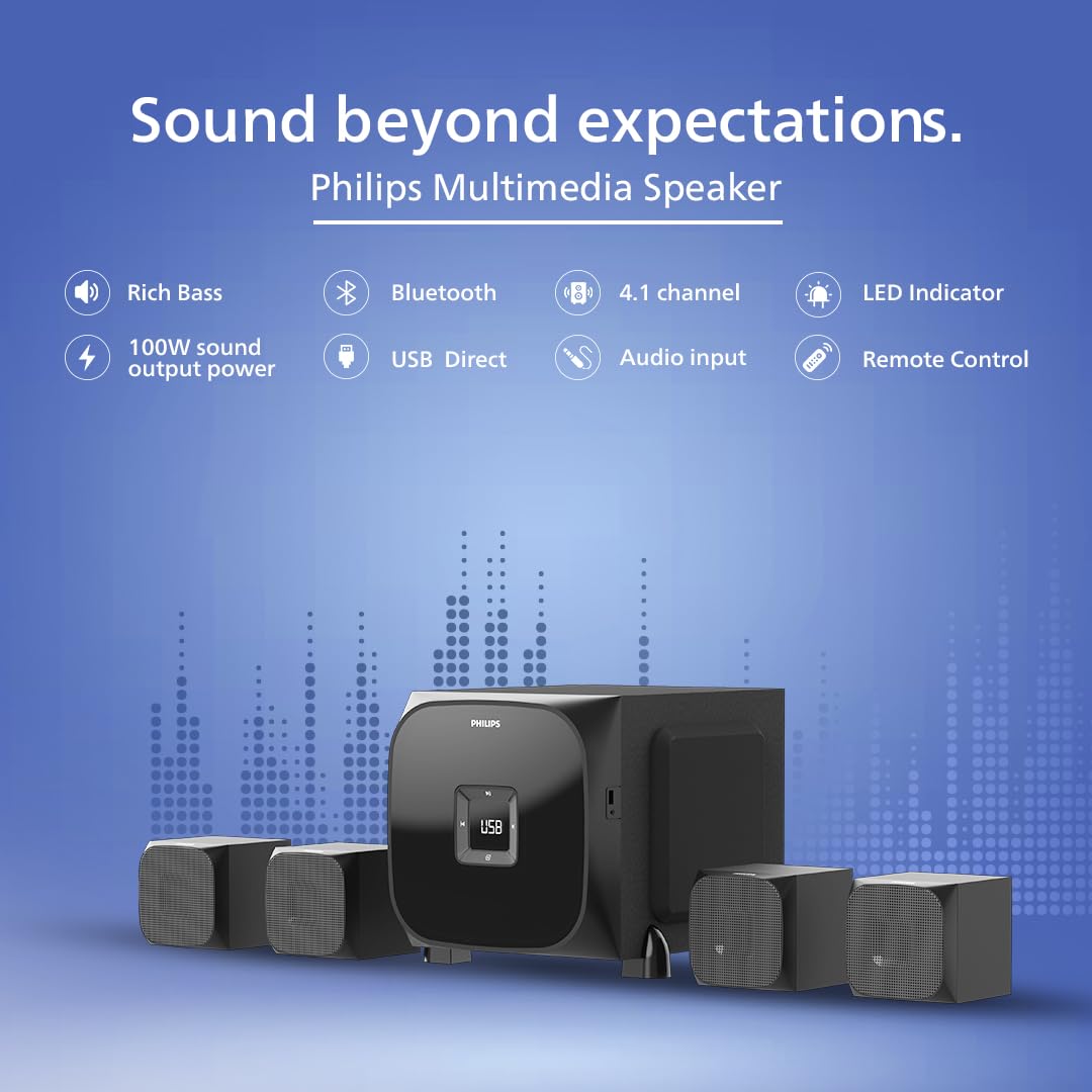 Philips SPA8170B/94 4.1 Channel Speaker Philips SPA8170B/94 4.1 Channel Speaker