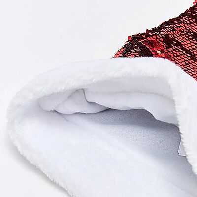 Santa Claus Sparkle Caps (Red, 38 Cm X 38 Cm)