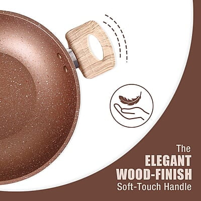 Wonderchef Duralife Die-cast 24 cm Kadhai with lid 5 Layer Healthy Duramax Non-Stick Coating 2.5 litres Wonderchef Duralife Die-cast 24 cm Kadhai with lid 5 Layer Healthy Duramax Non-Stick Coating 2.5 litres