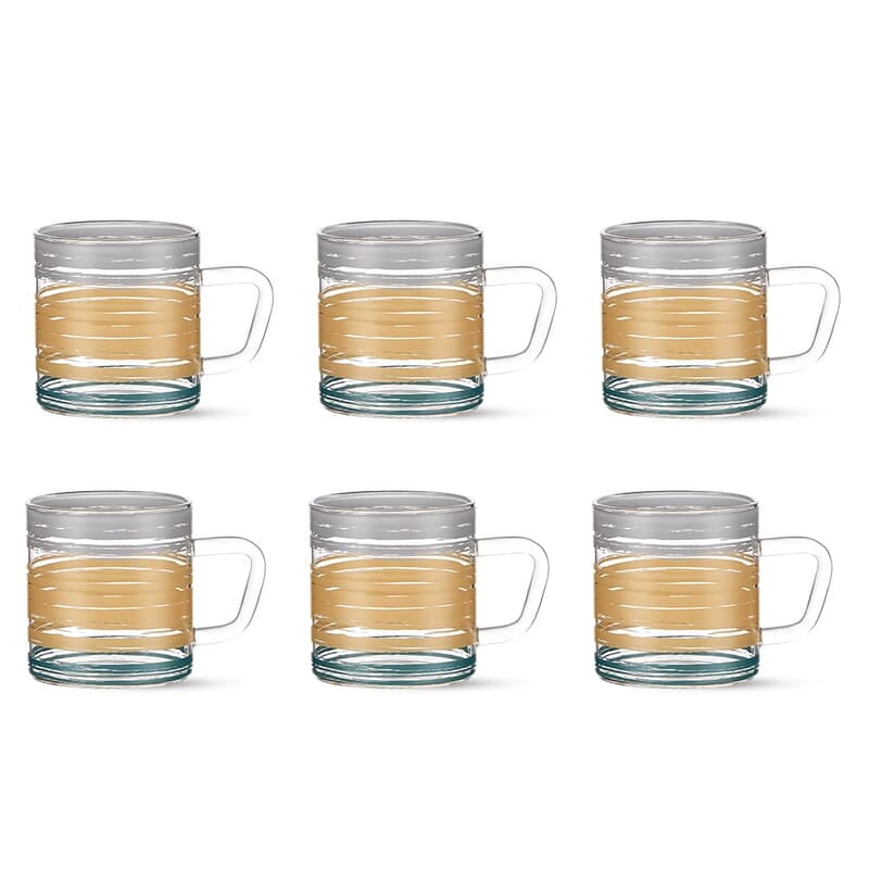 Borosil Vision Glance Tea n Coffee Classic Mug Set of 6 Pcs 210 ml | Borosillicate Glass, Microwave Safe, Scratch Resistance, Lightweight | for Chai, Green Tea, Milk Borosil Vision Glance Tea n Coffee Classic Mug Set of 6 Pcs 210 ml | Borosillicate Glass, Microwave Safe, Scratch Resistance, Lightweight | for Chai, Green Tea, Milk