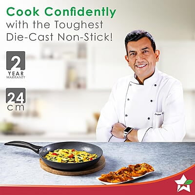 Wonderchef Duralite Die-cast Non Stick Fry Pan 24cm  1.2 L