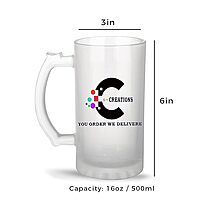 Sublimation Printed Froster Beer Mug With Charming Creations Cheers and Beers to 50 Years Quote Printed Frosted Beer Mug