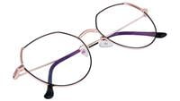 Female Oversized Spectacle Frames. Transparent ARC Lens. Rose Gold & Black Color Metal Frame. Female Oversized Spectacle Frames. Transparent ARC Lens. Rose Gold & Black Color Metal Frame.