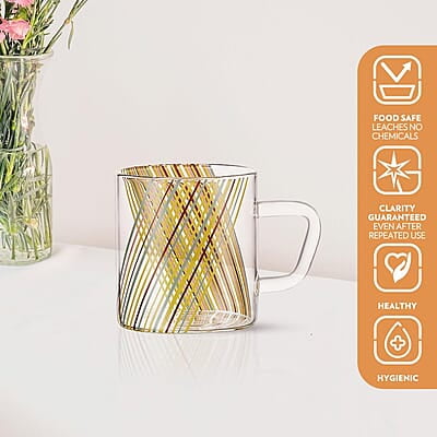 Borosil Vision Prism Tea n Coffee Classic Mug Set of 6 Pcs 210 ml | Borosillicate Glass, Microwave Safe, Scratch Resistance, Lightweight | for Chai, Green Tea, Milk Borosil Vision Prism Tea n Coffee Classic Mug Set of 6 Pcs 210 ml | Borosillicate Glass, Microwave Safe, Scratch Resistance, Lightweight | for Chai, Green Tea, Milk