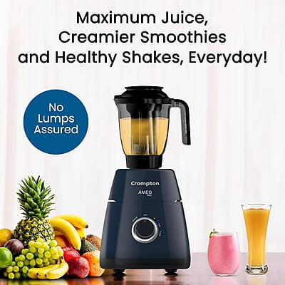 CROMPTON AMEO PRO 750W 4 Jars Mixer Grinder with MaxiGrind and Motor Vent-X Technology