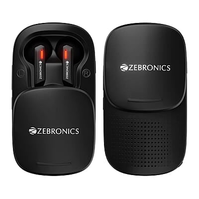 ZEBRONICS Sound Bomb X1 3-in-1 Wireless Bluetooth v5.0 In Ear Earbuds + Speaker Combo with 30 Hour Backup, Built-in LED Torch, Call Function, Voice Asst, Type C and Splash Proof Portable Design