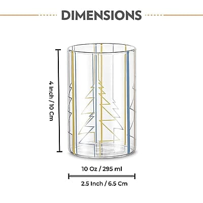 Borosil Artisan Sintra 295 ml 6 pcs Set Transparent Drinking Glass |Borosilicate Glass Tumblers for Water, Cold Drinks, Juice| Flame Proof, Microwave & Dishwasher Safe | for Daily use & Gifting