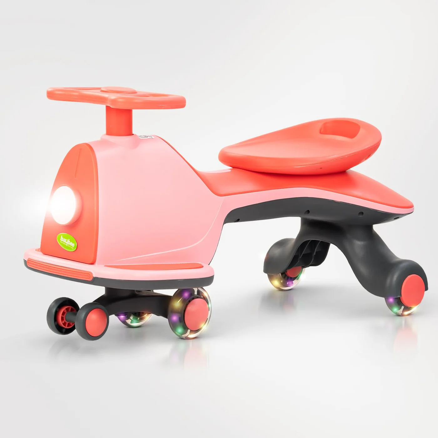 Baybee Nord Kids Magic Swing Car for Kids- Light Pink