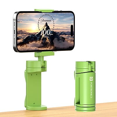 Portronics Mobot Clip Mobile Holder with 360° Adjustable Angles, Light Weight, Pocket Friendly, Mobile Stand for Table