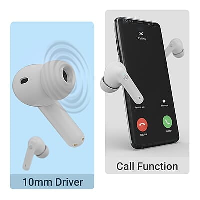 ZEBRONICS Beetles in-Ear Wireless Earbuds, Bluetooth v5.4, 22* Hours Backup, Environmental Noise Cancellation, Gaming Mode, Touch Control, Voice Assistant Support