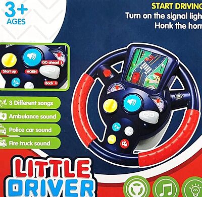 Steering Wheel Toy for Kids Simulation Driving Car Toy with Light & Sound