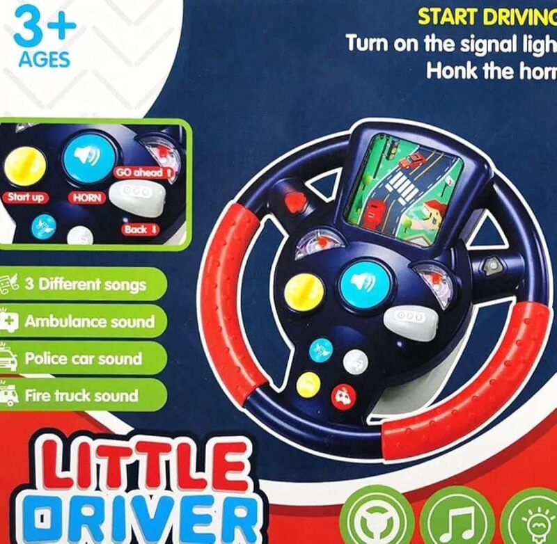 Steering Wheel Toy for Kids Simulation Driving Car Toy with Light & Sound Steering Wheel Toy for Kids Simulation Driving Car Toy with Light & Sound