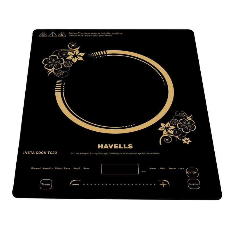 Havells Induction Glass Ceramic Cooktop Tc20 With 9 Cooking Modes Bis Approved 2000 Watt