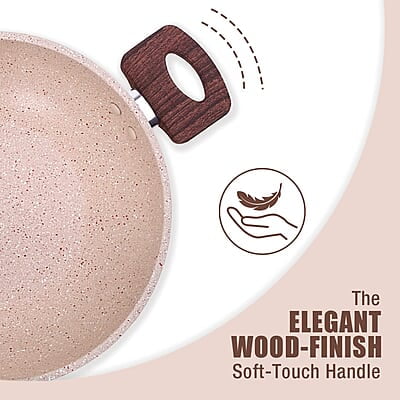 Wonderchef Duralife Die-cast 24 cm Kadhai with lid 5 Layer 2.5 litres Ivory Wonderchef Duralife Die-cast 24 cm Kadhai with lid 5 Layer 2.5 litres Ivory