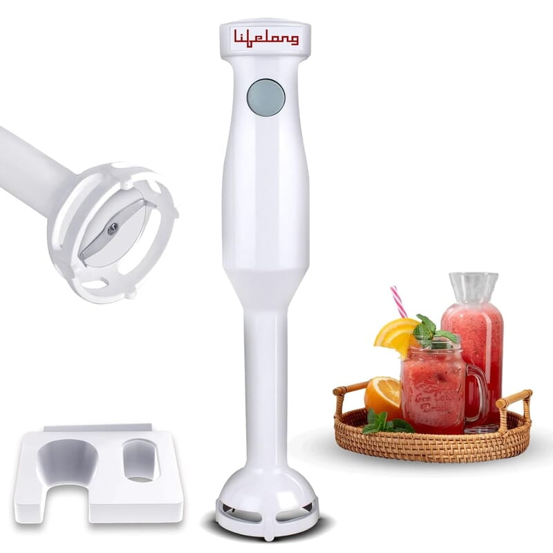 Lifelong Stainless Steel 300 Watts Hand Blender Low Noise Anti-Splash