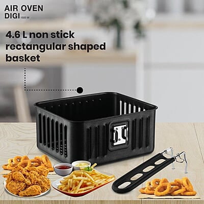 Havells Air Fryer Air Oven Digi 9 Pre-Set Menu 1500 Watt 2 Grill Rack Havells Air Fryer Air Oven Digi 9 Pre-Set Menu 1500 Watt 2 Grill Rack