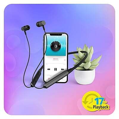 ZEBRONICS Zeb Evolve Wireless Bluetooth in Ear Neckband Earphone, Rapid Charge, Dual Pairing, Magnetic earpiece,Voice Assistant with Mic