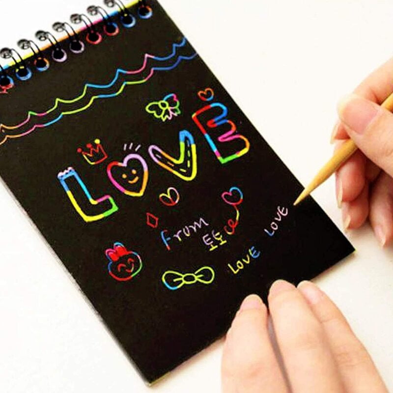 A5 Size Multiple Design Rainbow Scratch Magic Doodle Pad A5 Size Multiple Design Rainbow Scratch Magic Doodle Pad