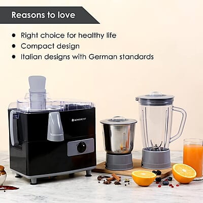 Wonderchef Prato Juicer Mixer Grinder with grinding & Blending jars 500W Powerful Motor Wonderchef Prato Juicer Mixer Grinder with grinding & Blending jars 500W Powerful Motor
