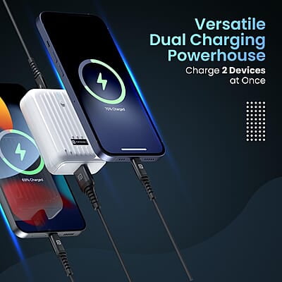 Portronics Zapcell 10k 10000mAh 22.5W Pocket Size Powerbank With Compact And Light Weight Design