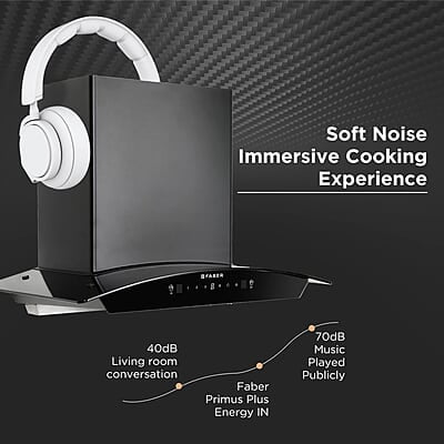 Faber 60 Cm 1500 M³/Hr Autoclean Kitchen Chimney Autoclean Alarm, Mood Energy In Hcsc Bk 60,Touch&Gesture Control,