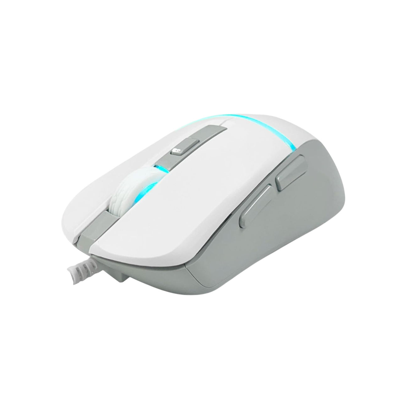 โโGeonix Vintage M8 Wired Gaming Mouse, 6 Buttons, Rainbow Backlight, Milky White-RM-179 โโGeonix Vintage M8 Wired Gaming Mouse, 6 Buttons, Rainbow Backlight, Milky White-RM-179