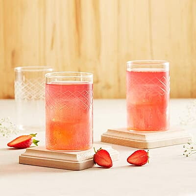 Borosil Vision Glasses Bracelet, 350 Ml, Set of 6, Transparent