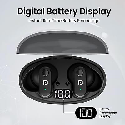 Portronics Harmonics Twins S16 in Ear Wireless TWS Earbuds with 24 Hrs Playtime Bluetooth 5.3v