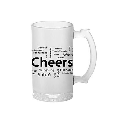 Sublimation Printed Froaster Beer Mug With Handle Cheers Funny Quotes | Beer Mug for Freezer For White Pack 2 Sublimation Printed Froaster Beer Mug With Handle Cheers Funny Quotes | Beer Mug for Freezer For White Pack 2