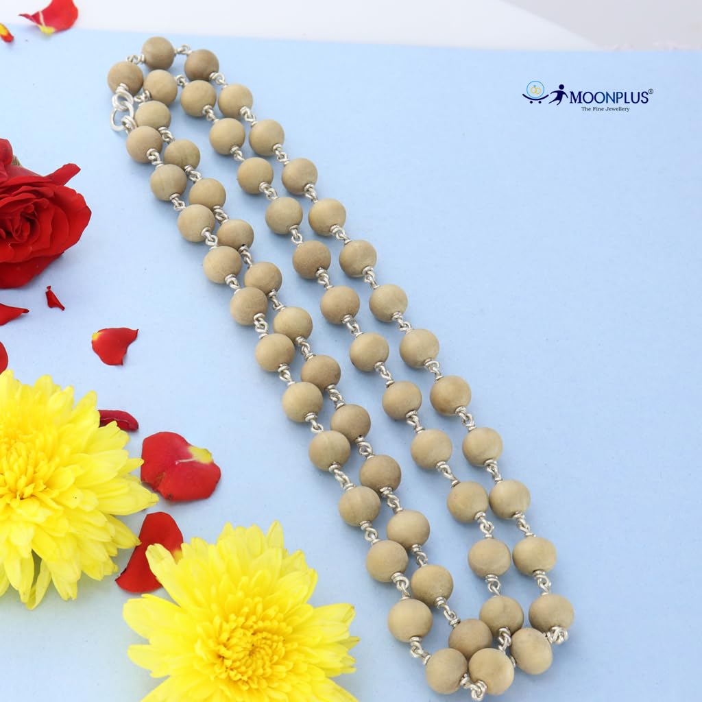 Pure Silver-Tied Tulasi Mala for Ayyappan Devotees Pure Silver-Tied Tulasi Mala for Ayyappan Devotees