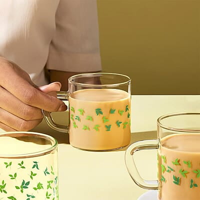 Borosil Vision Sage Tea n Coffee Classic Mug Set of 6 Pcs 190 ml | Borosillicate Glass, Microwave Safe, Scratch Resistance, Lightweight | for Chai, Green Tea, Milk | Transparent Borosil Vision Sage Tea n Coffee Classic Mug Set of 6 Pcs 190 ml | Borosillicate Glass, Microwave Safe, Scratch Resistance, Lightweight | for Chai, Green Tea, Milk | Transparent