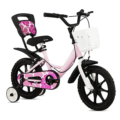 Lifelong Juniors Ride Cycle 14T with Training Wheel, Mudguard for Boys and Girls